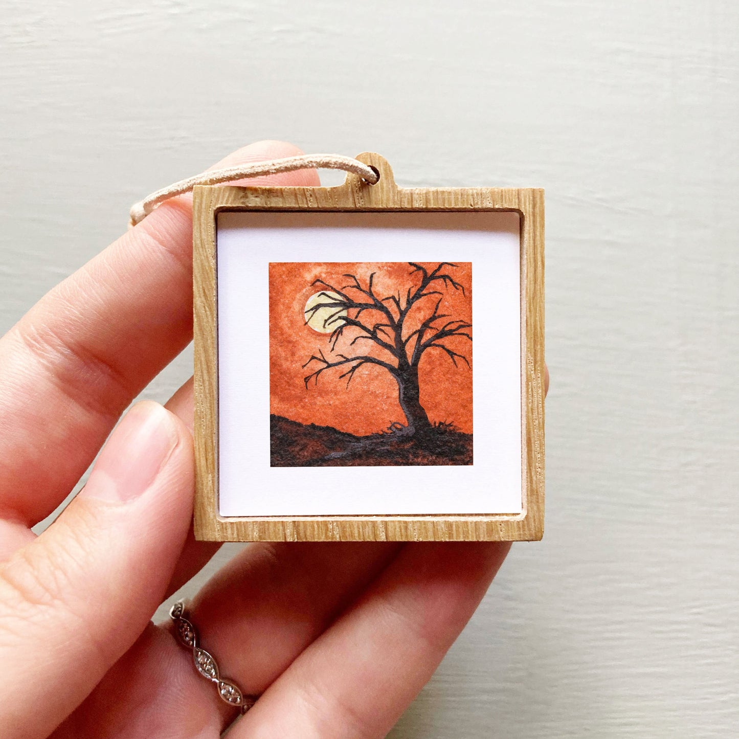 Mini 1" Spooky Tree Watercolor Print