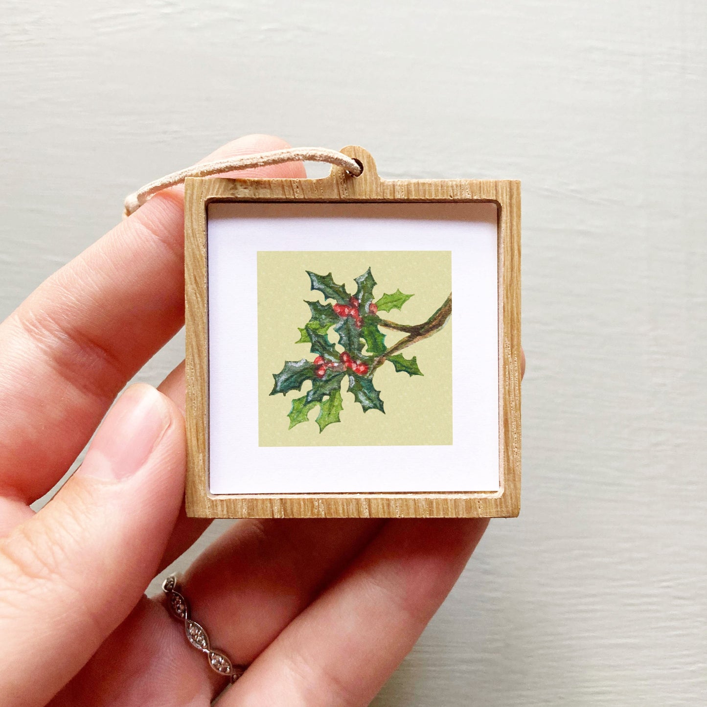 Mini 1" Holly Berries Watercolor Print