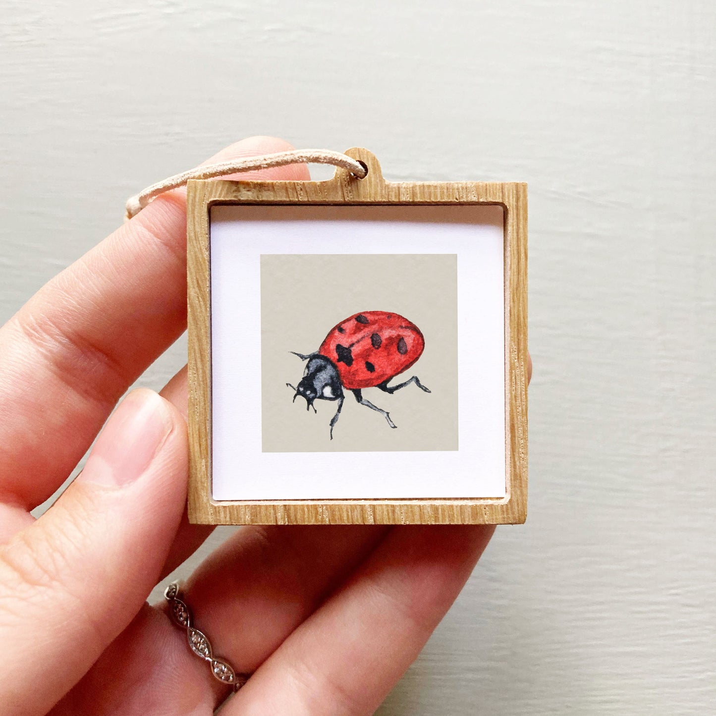 Mini 1" Ladybug Beetle Watercolor Print