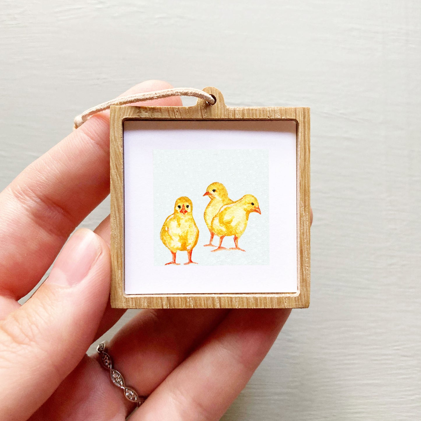 Mini 1" Baby Chicks Watercolor Print