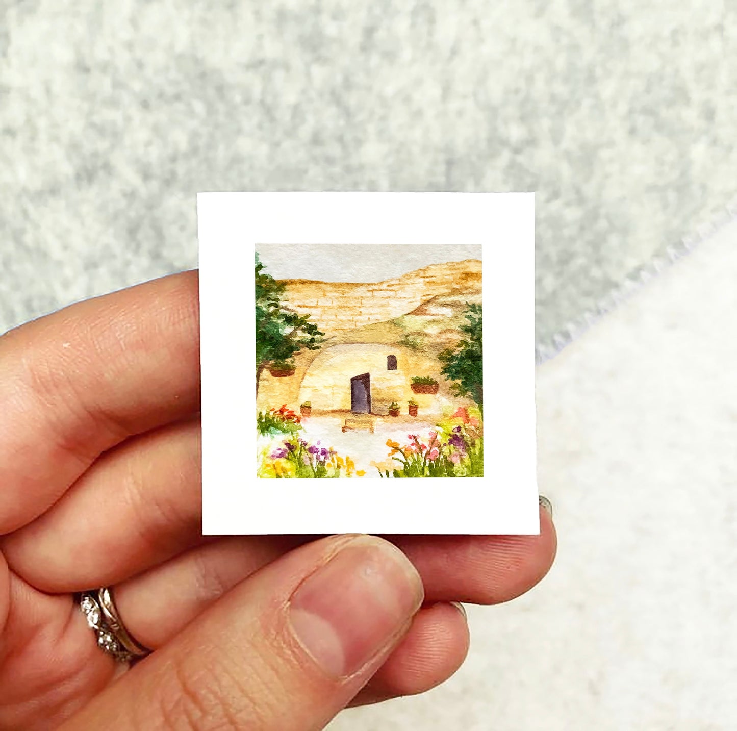 Mini 1" Empty Tomb Watercolor Print