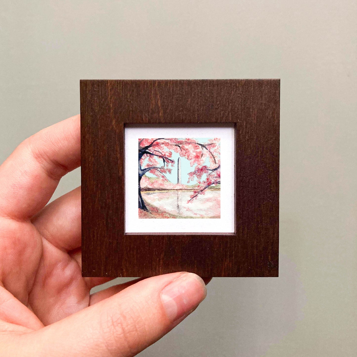 Mini 1" Cherry Blossom Festival Washington DC Watercolor Print