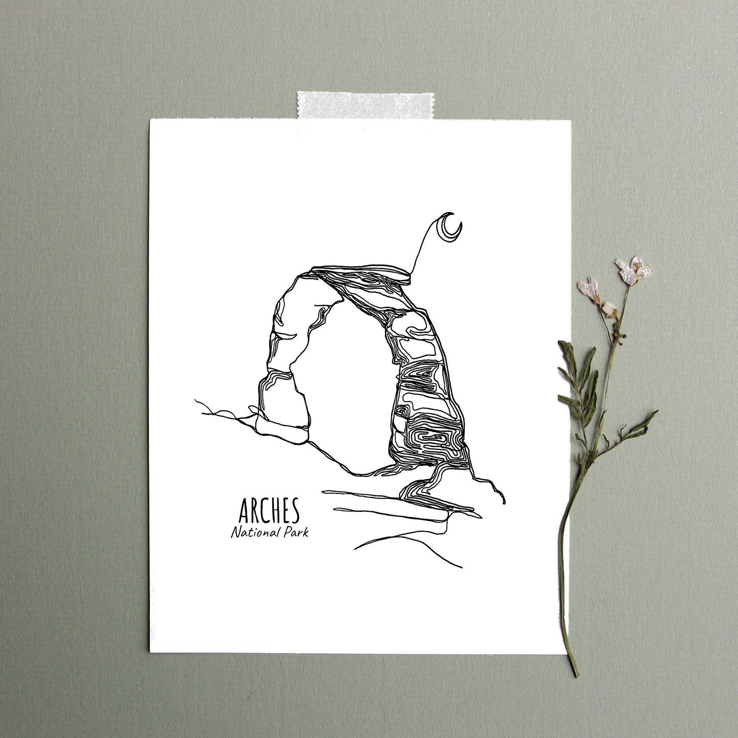 Arches National Park, Utah Continuous Line Print