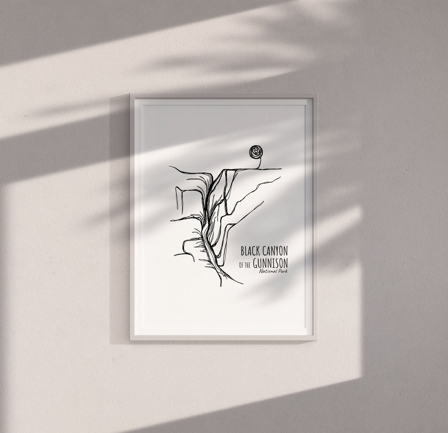 Black Canyon of the Gunnison National Park, Colorado Continuous Line Print