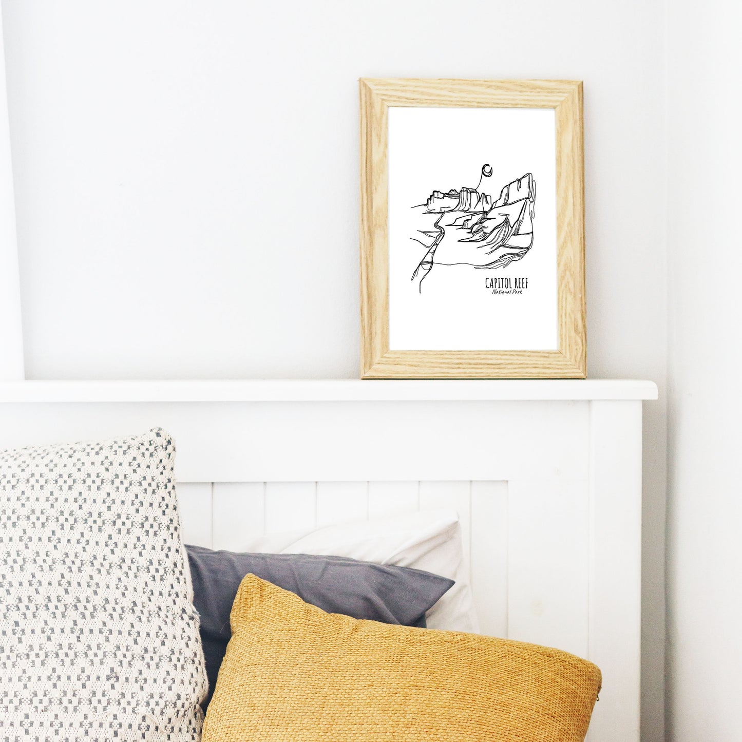 Capitol Reef National Park, Utah Continuous Line Print
