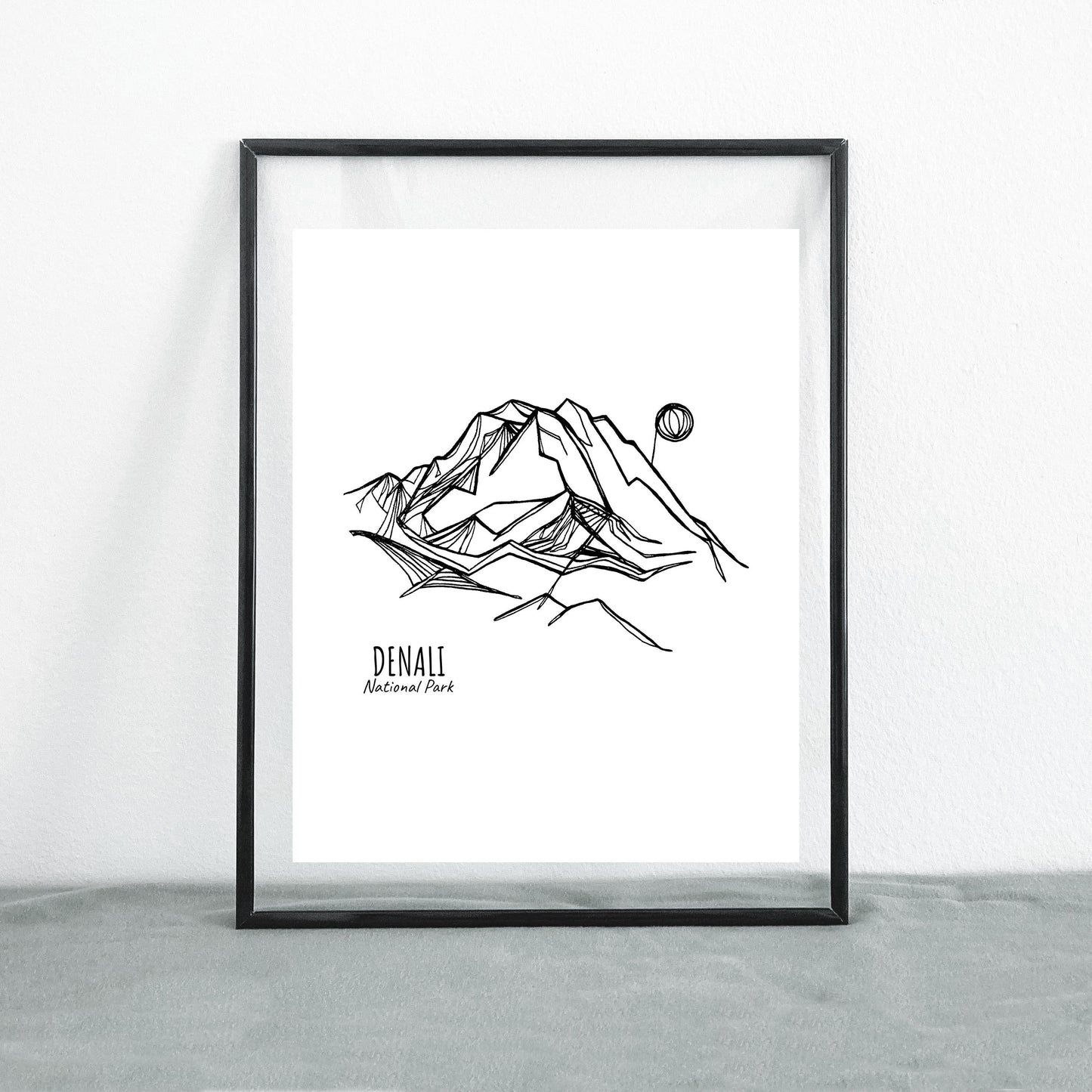 Denali National Park, Alaska Continuous Line Print