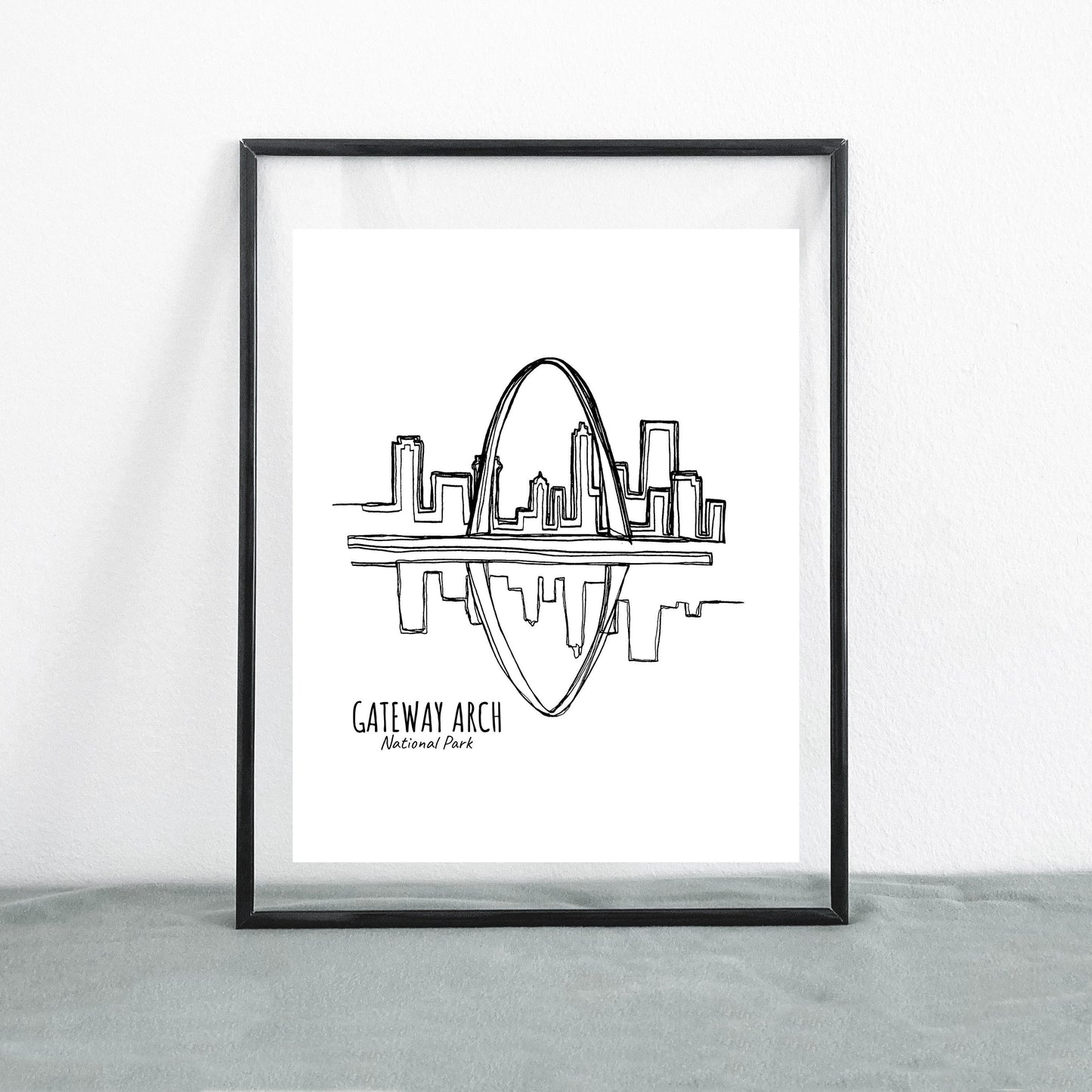 Gateway Arch National Park, Missouri Continuous Line Print
