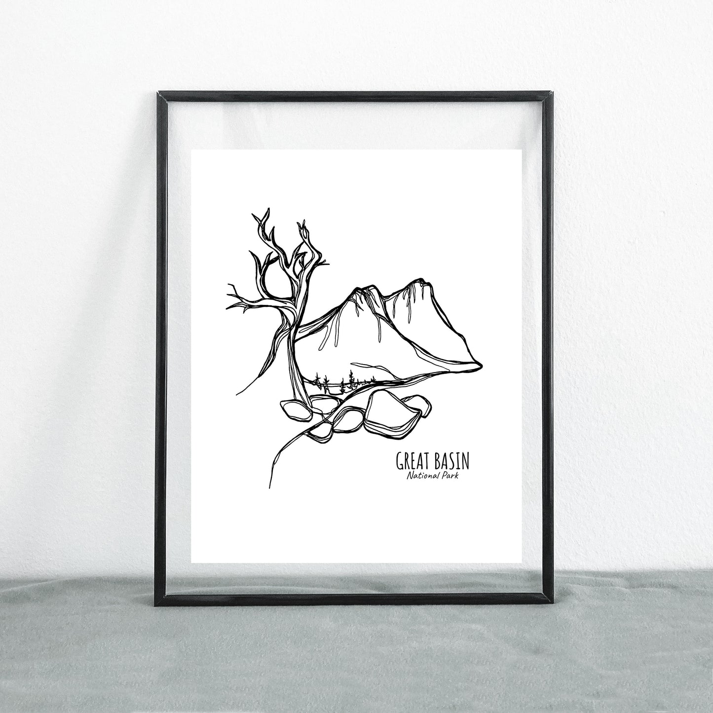 Great Basin National Park, Nevada Continuous Line Print