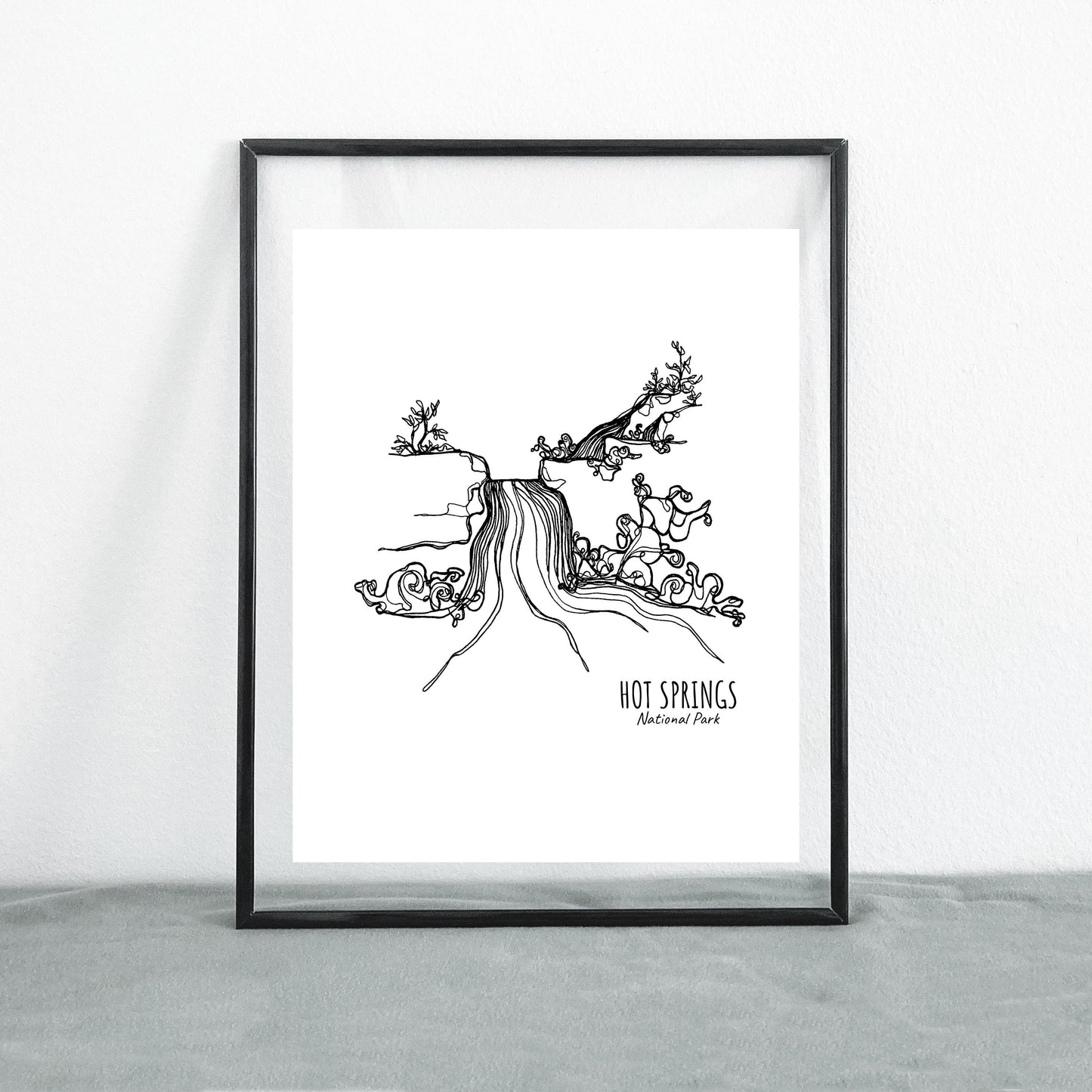 Hot Springs National Park, Arkansas Continuous Line Print