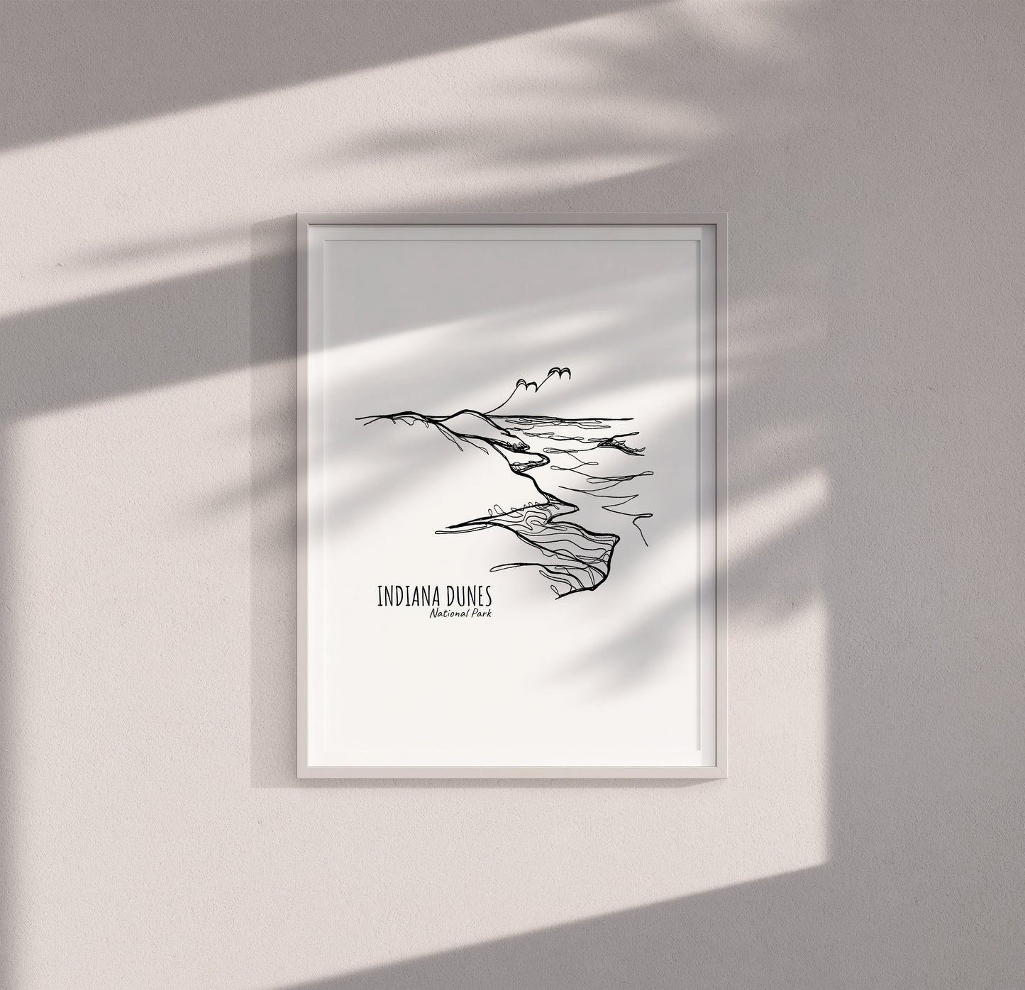 Indiana Dunes National Park Continuous Line Print