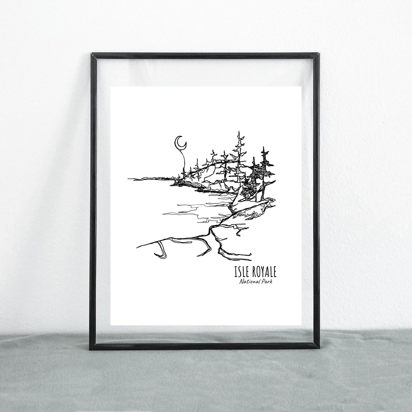 Isle Royale National Park, Michigan Continuous Line Print