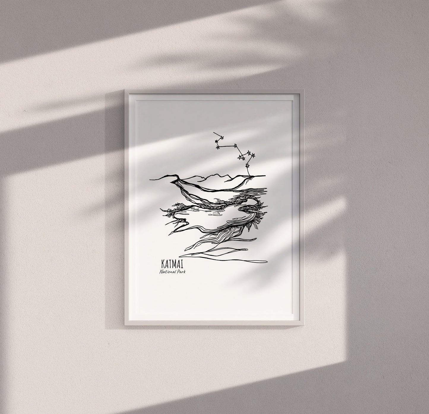 Katmai National Park, Alaska Continuous Line Print