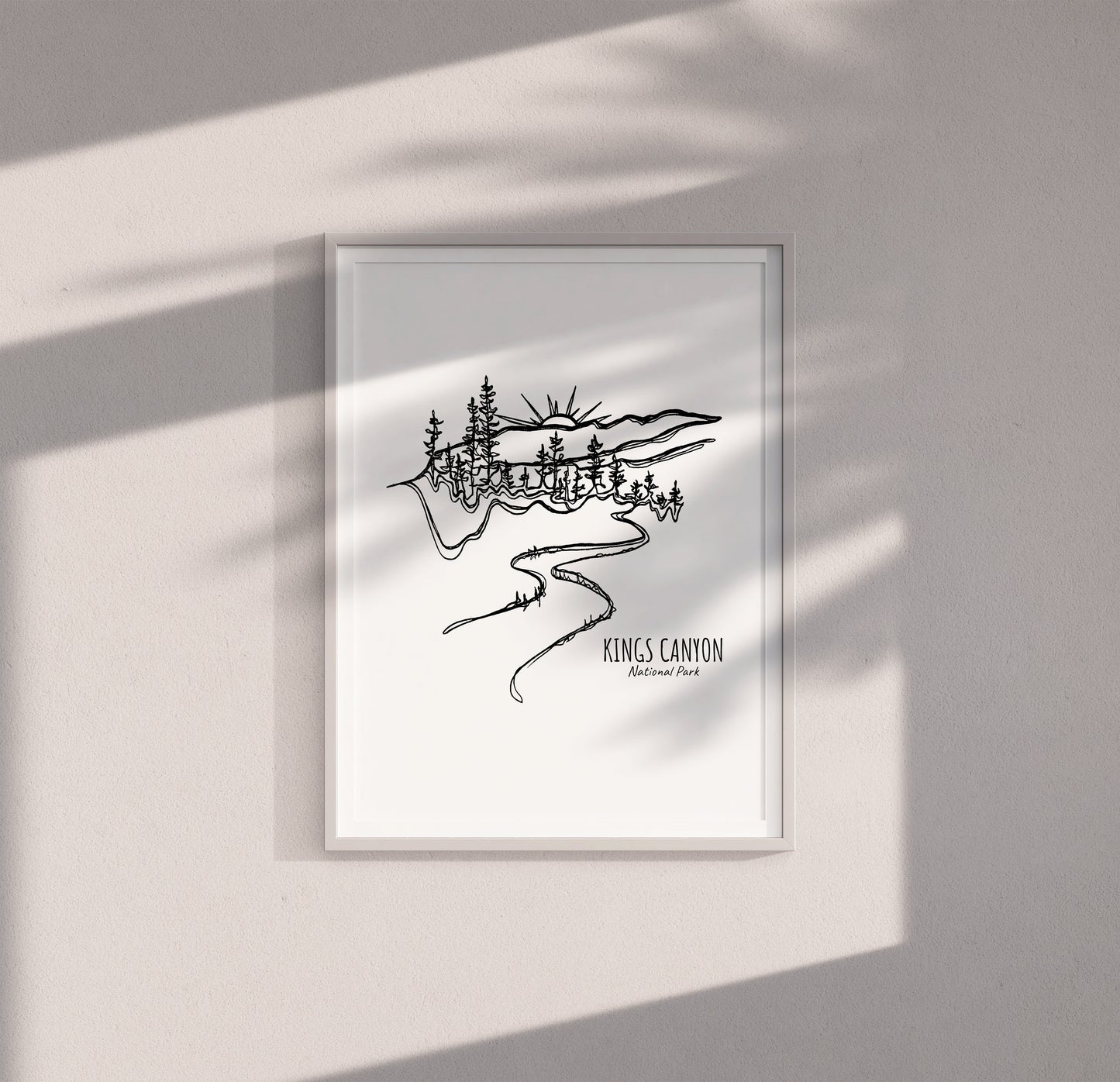 Kings Canyon National Park, California Continuous Line Print