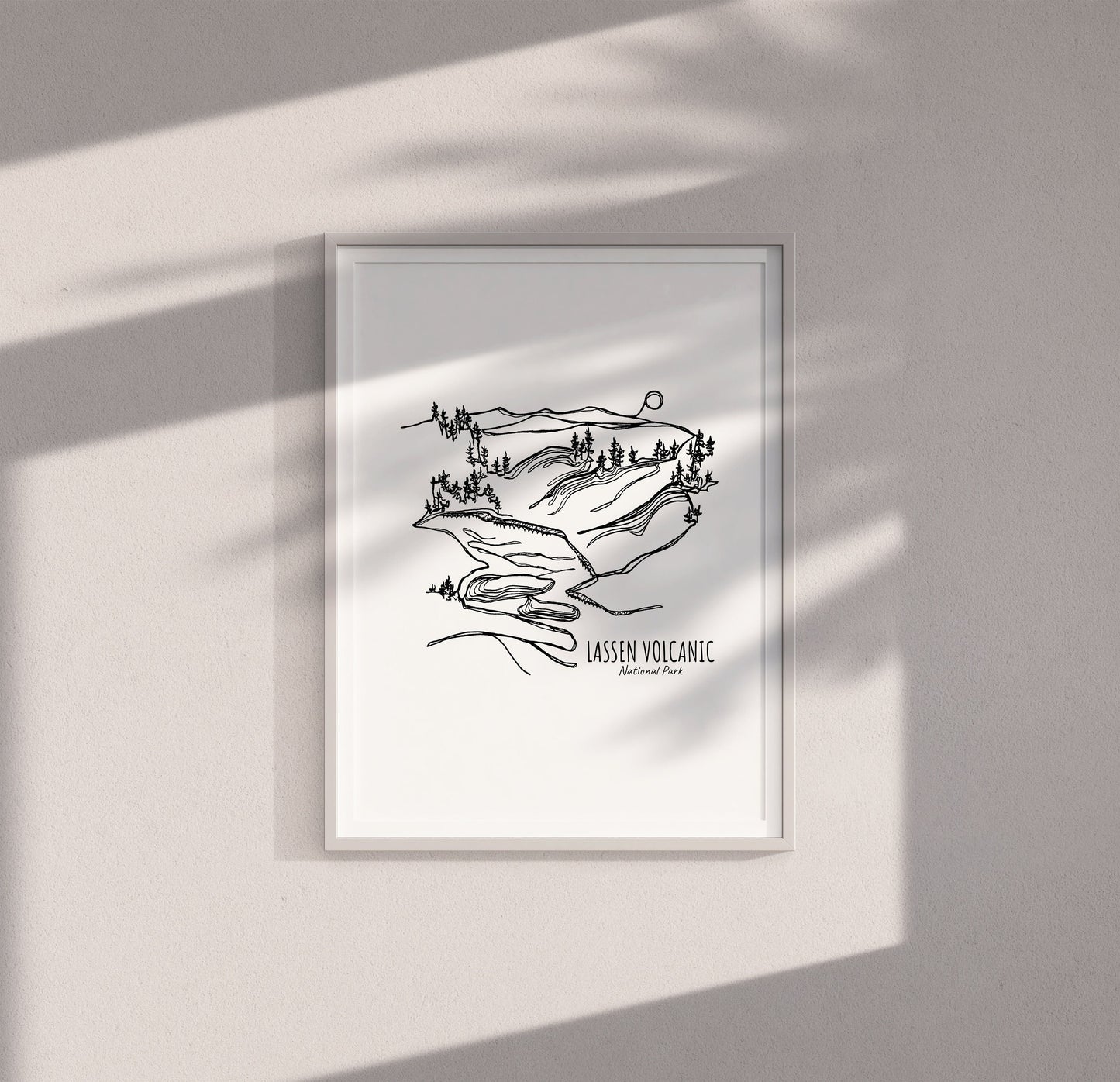 Lassen Volcanic National Park, California Continuous Line Print