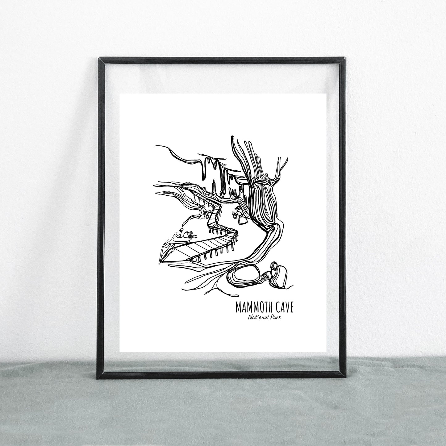 Mammoth Cave National Park, Kentucky Continuous Line Print