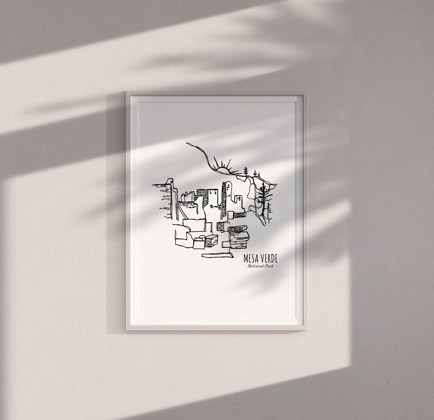 Mesa Verde National Park, Colorado Continuous Line Print