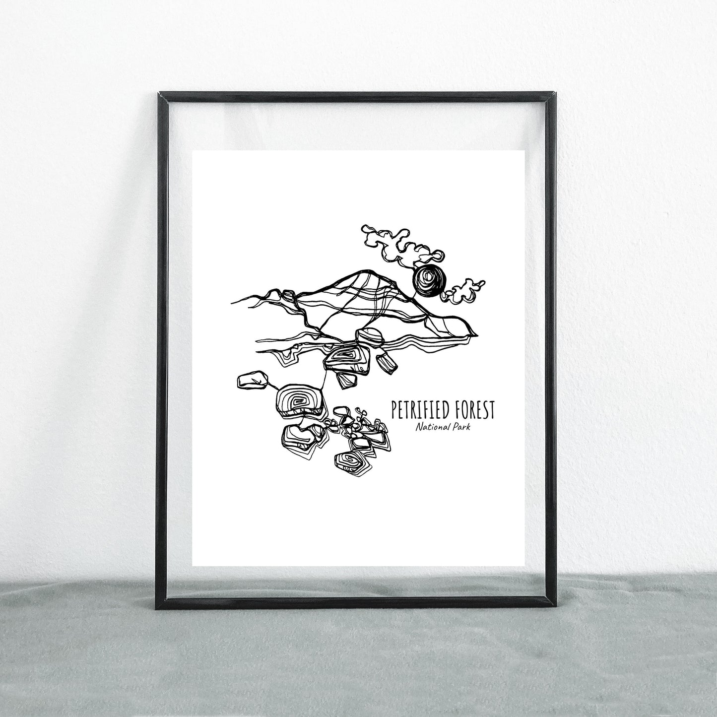 Petrified Forest National Park, Arizona Continuous Line Print