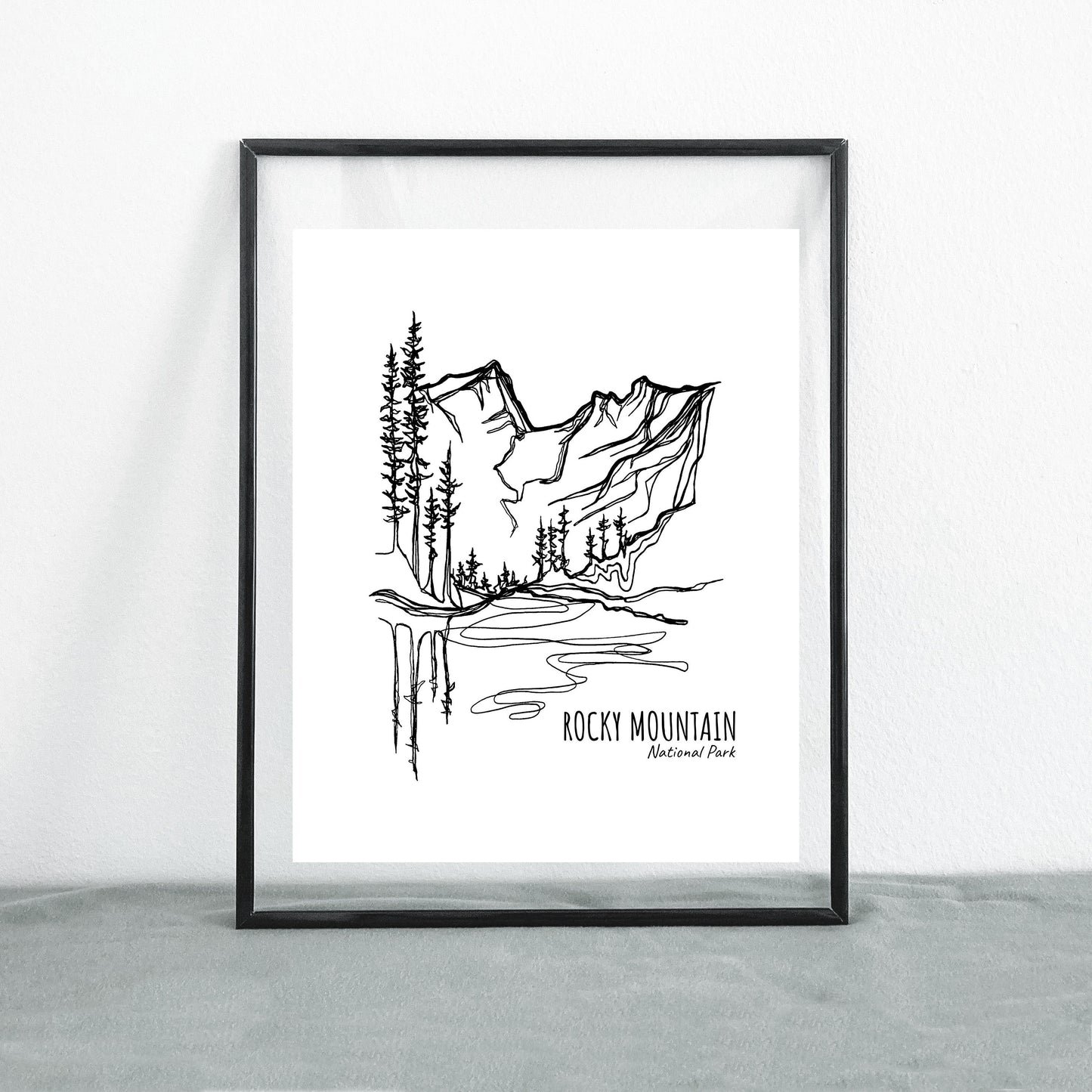 Rocky Mountain National Park, Colorado Continuous Line Print