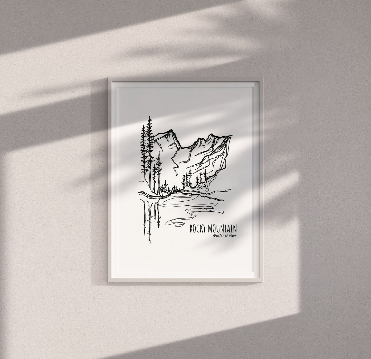 Rocky Mountain National Park, Colorado Continuous Line Print