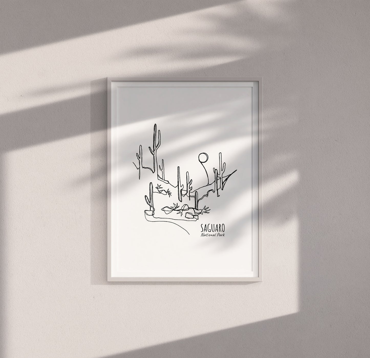Saguaro National Park, Arizona Continuous Line Print