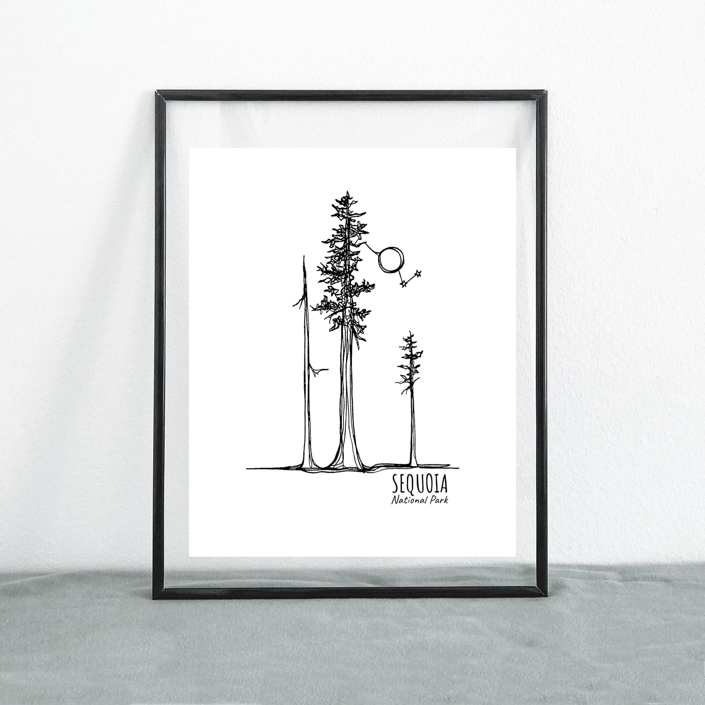 Sequoia National Park, California Continuous Line Print