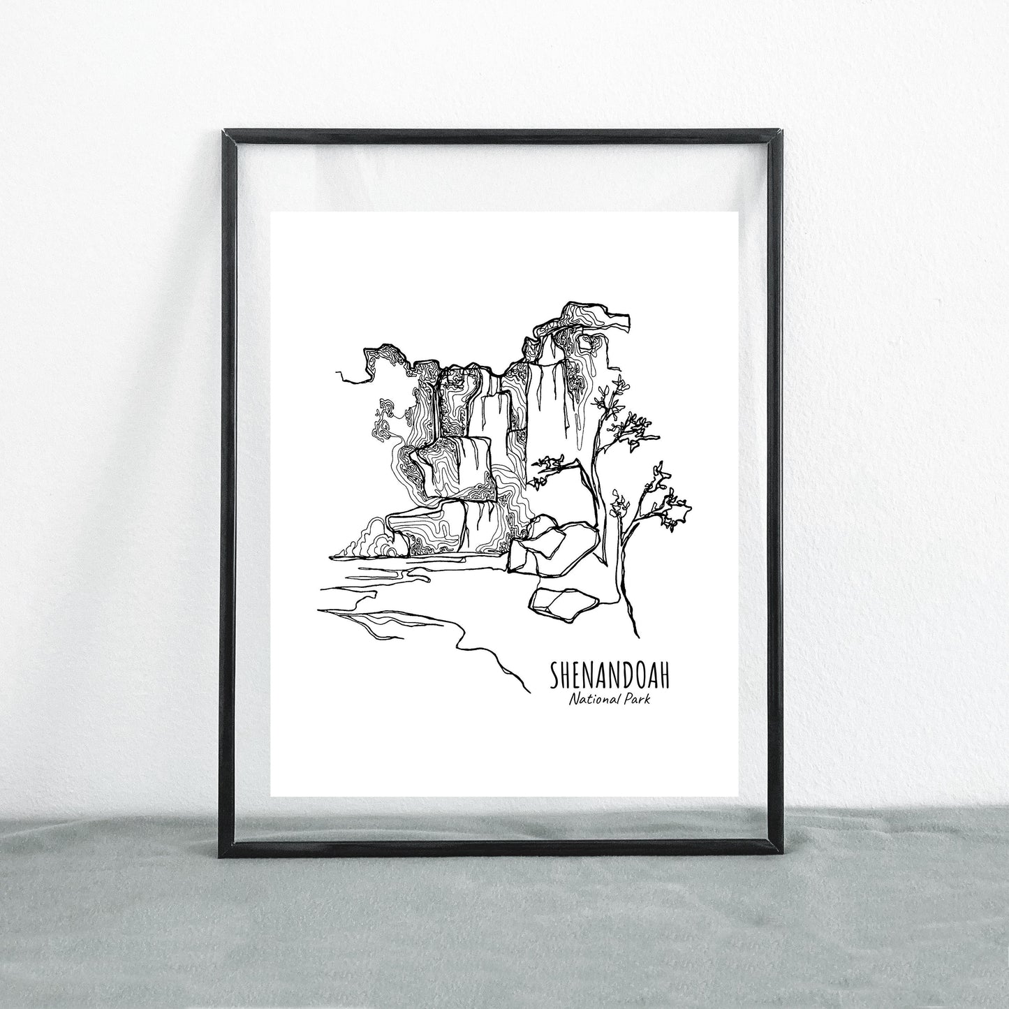 Shenandoah National Park, Virginia Continuous Line Print