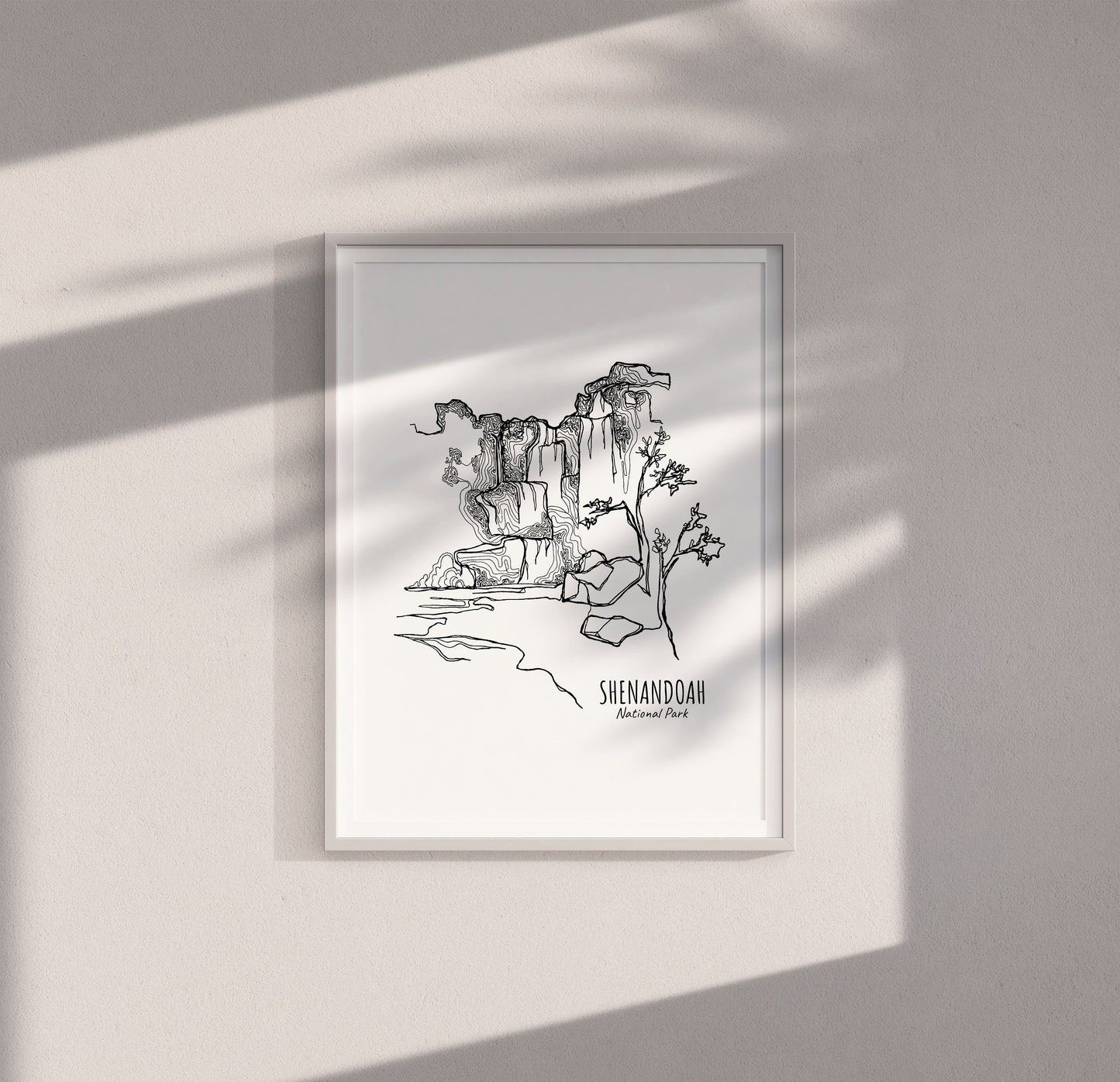 Shenandoah National Park, Virginia Continuous Line Print