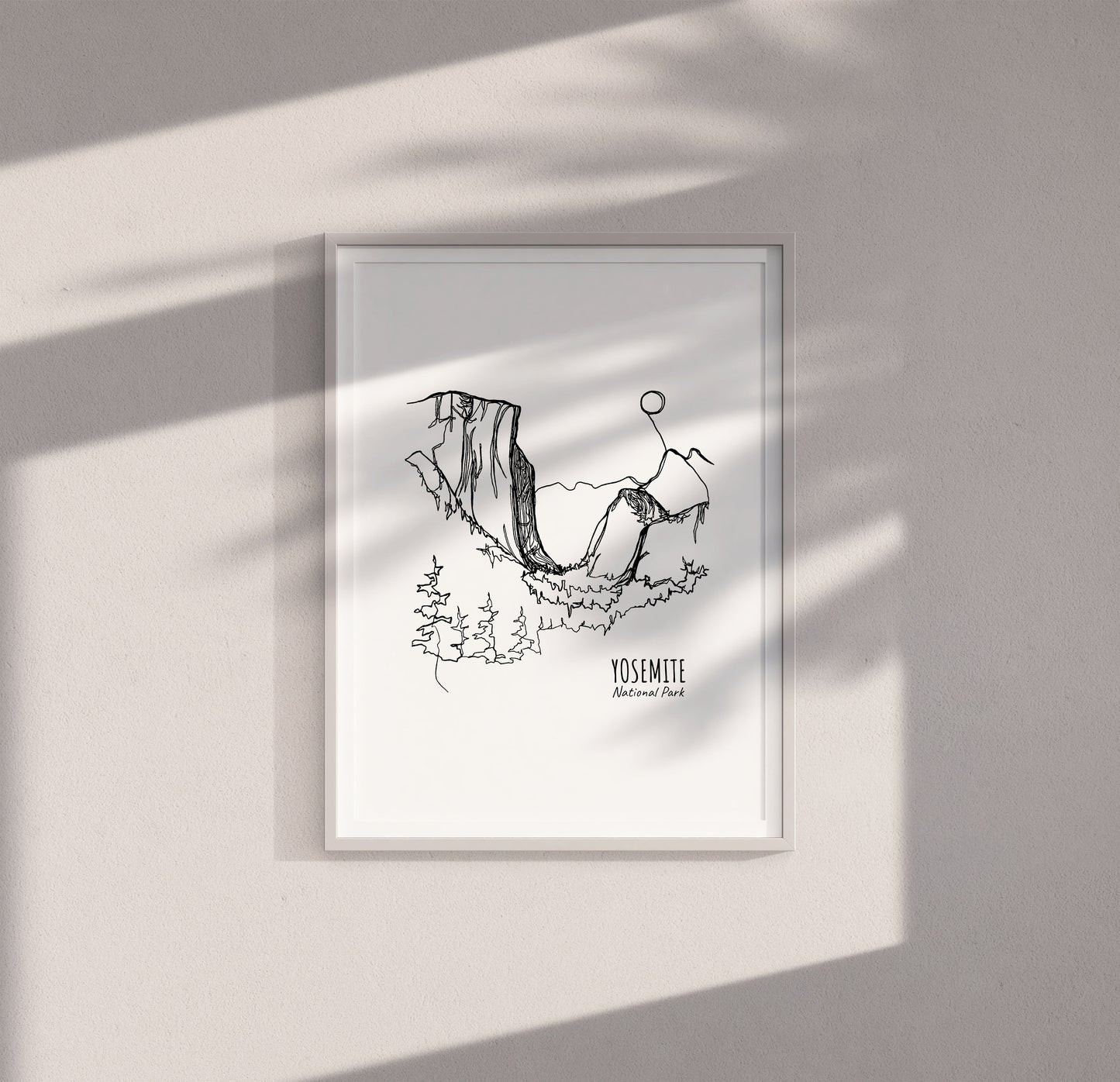 Yosemite National Park, California Continuous Line Print