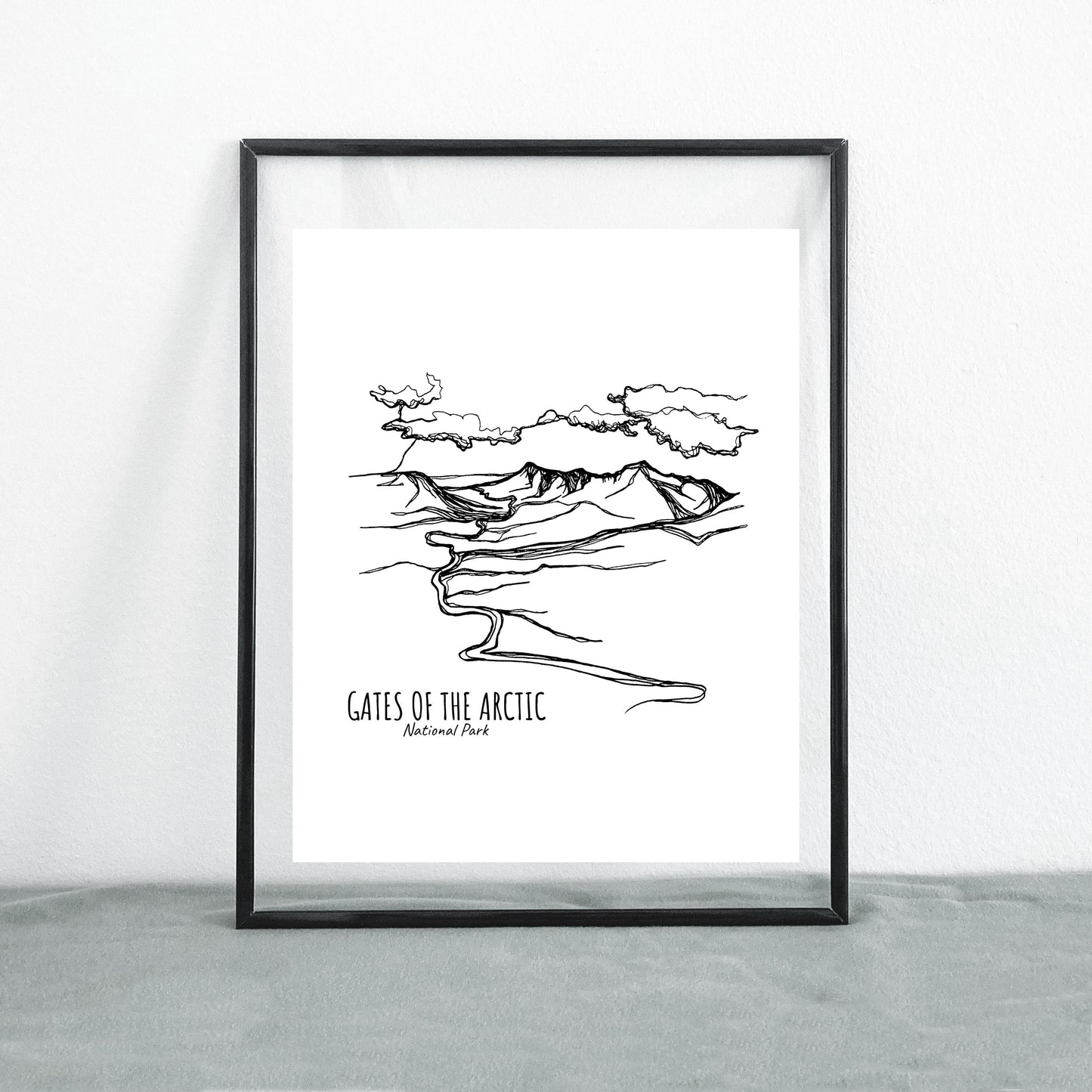 Gates of the Arctic National Park, Alaska Continuous Line Print