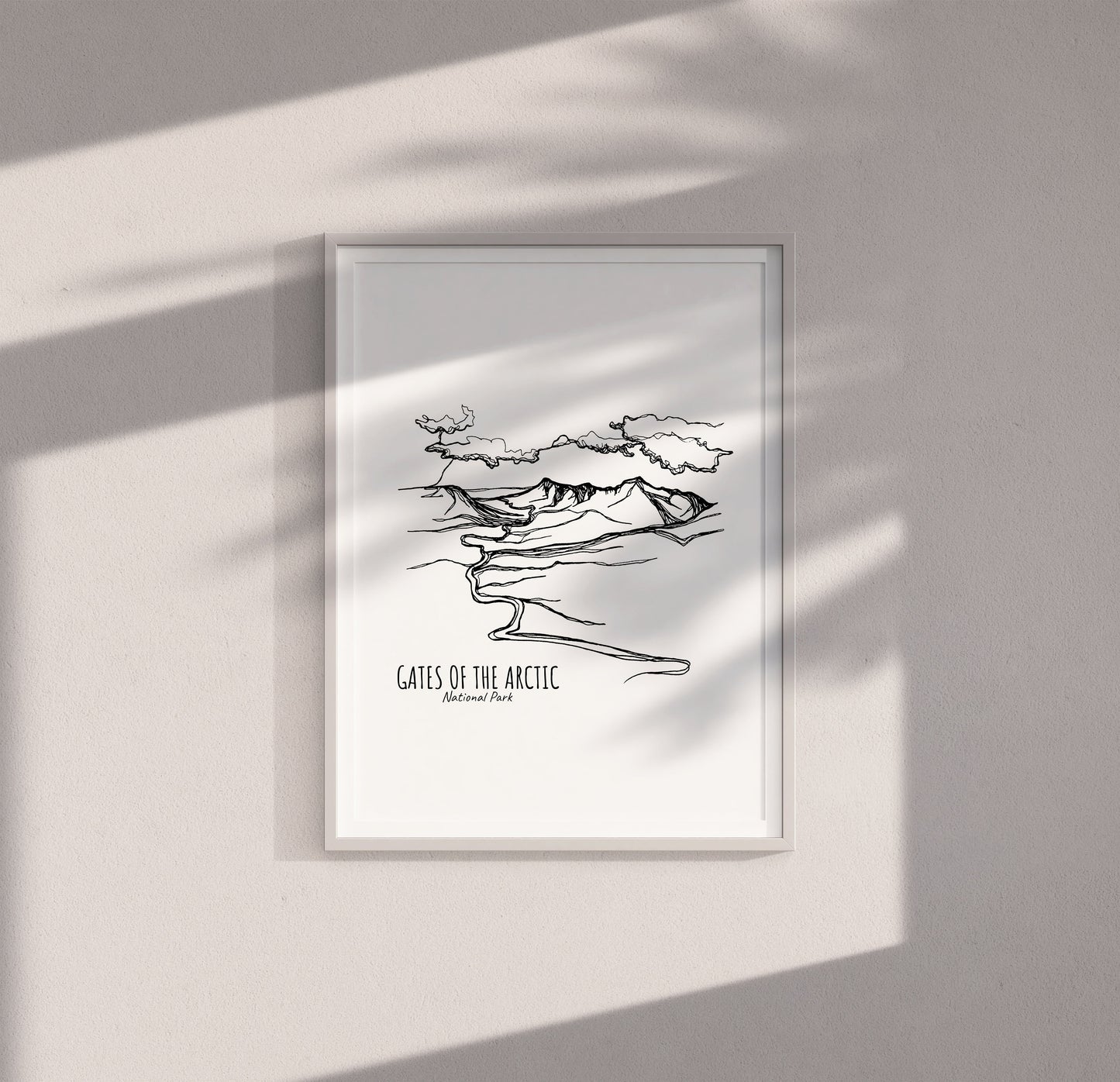 Gates of the Arctic National Park, Alaska Continuous Line Print