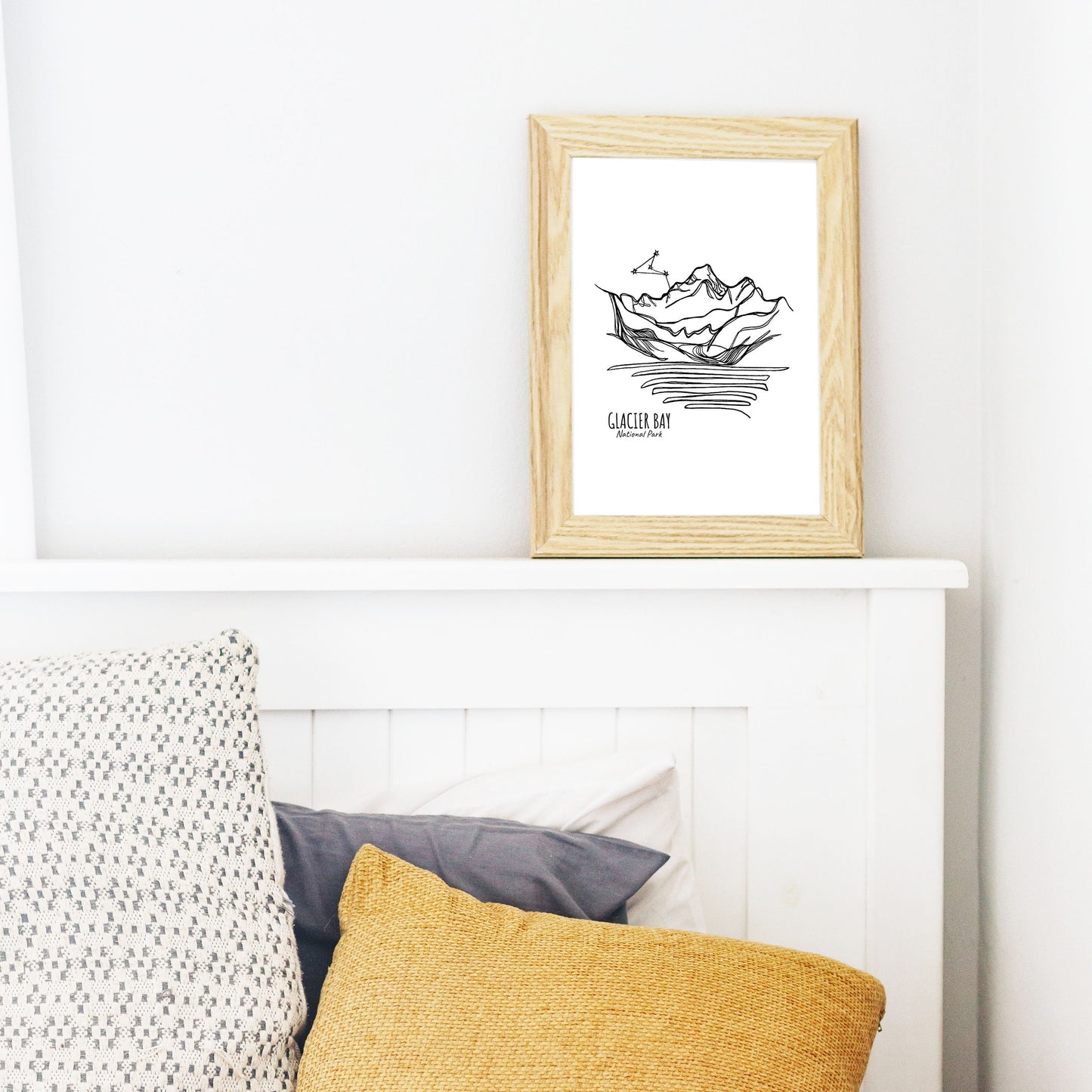 Glacier Bay National Park, Alaska Continuous Line Print