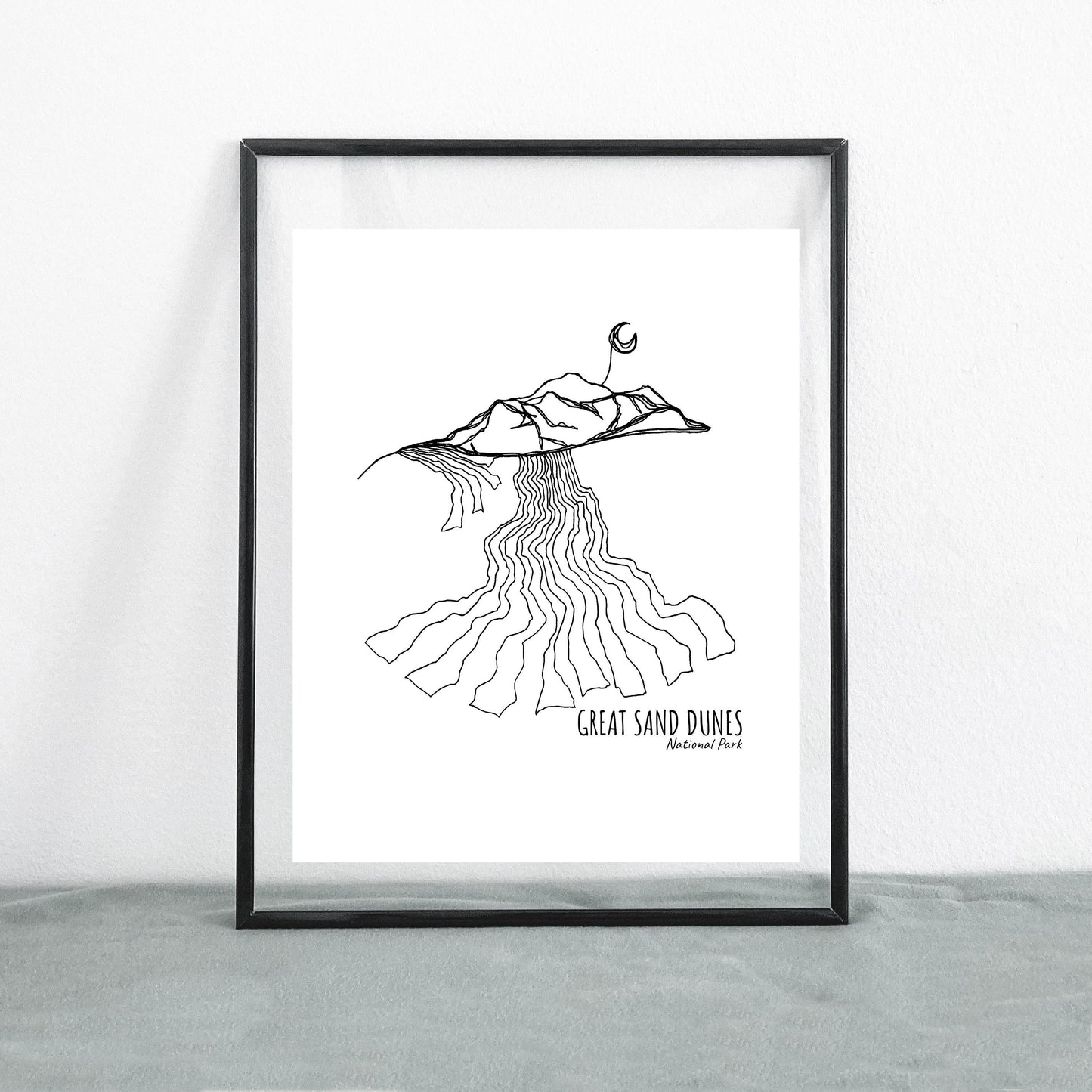 Great Sand Dunes National Park, Colorado Continuous Line Print