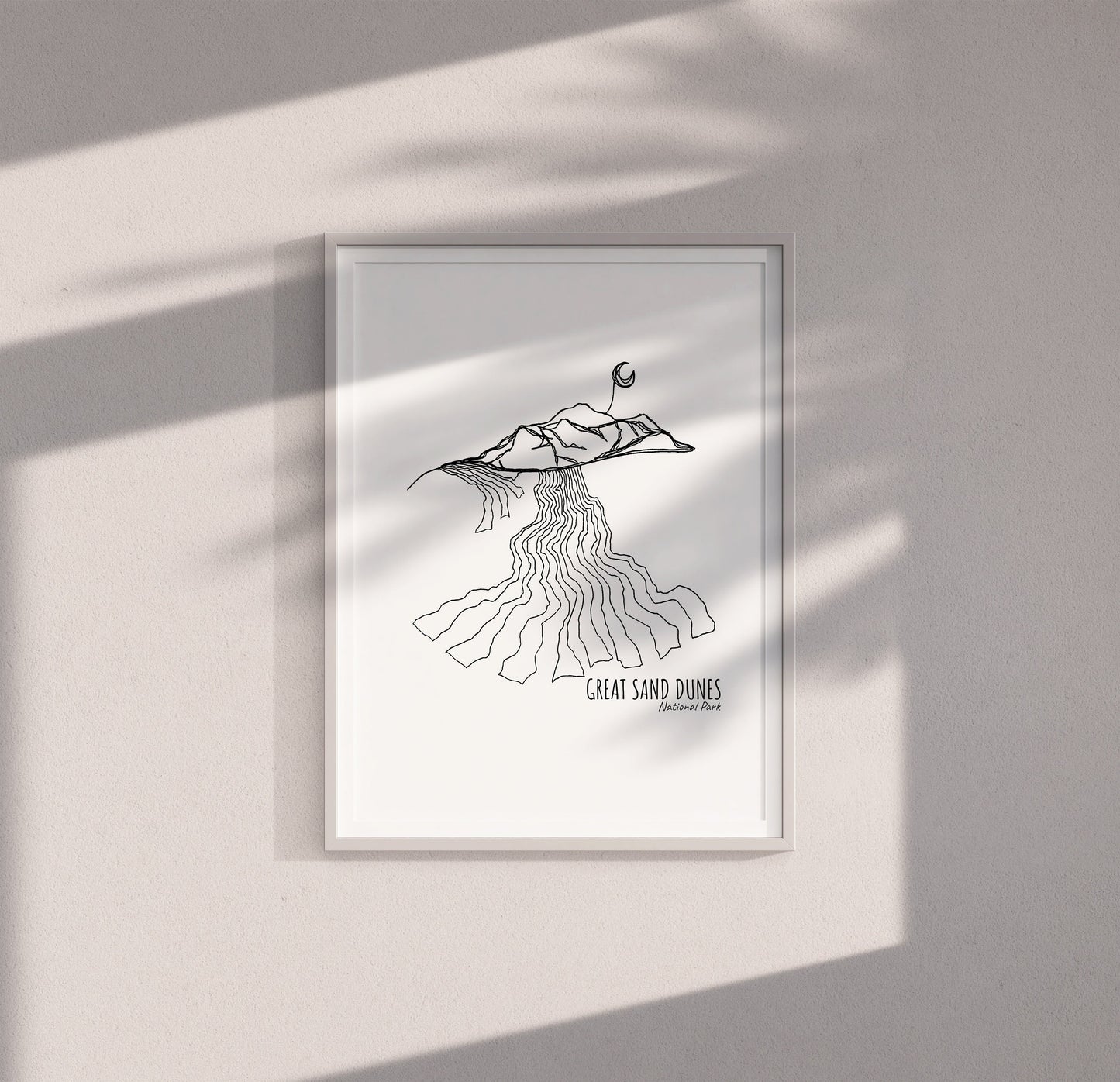 Great Sand Dunes National Park, Colorado Continuous Line Print