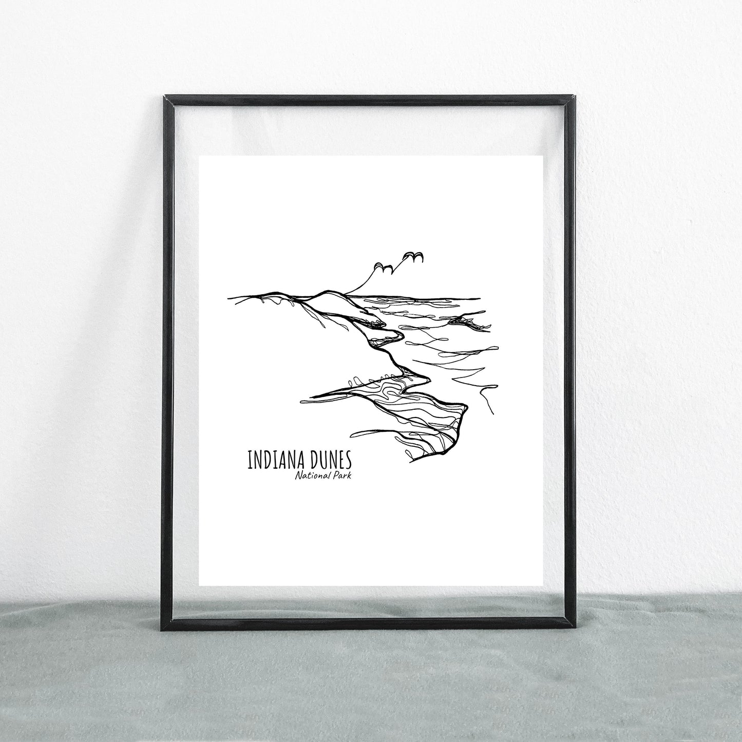 Indiana Dunes National Park Continuous Line Print