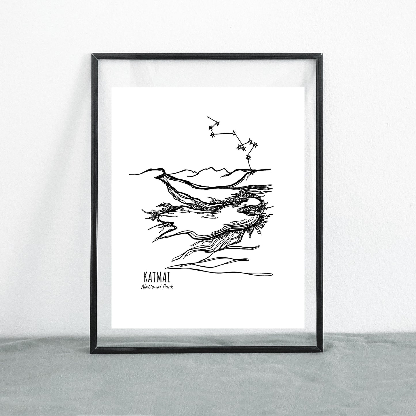 Katmai National Park, Alaska Continuous Line Print