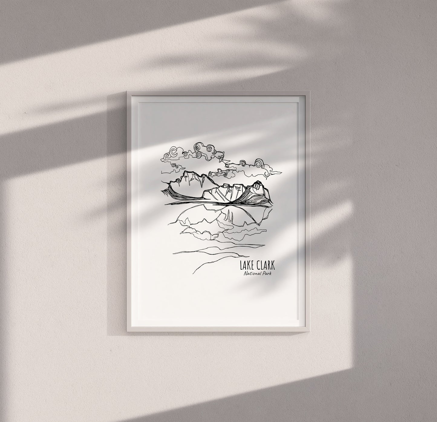 Lake Clark National Park, Alaska Continuous Line Print