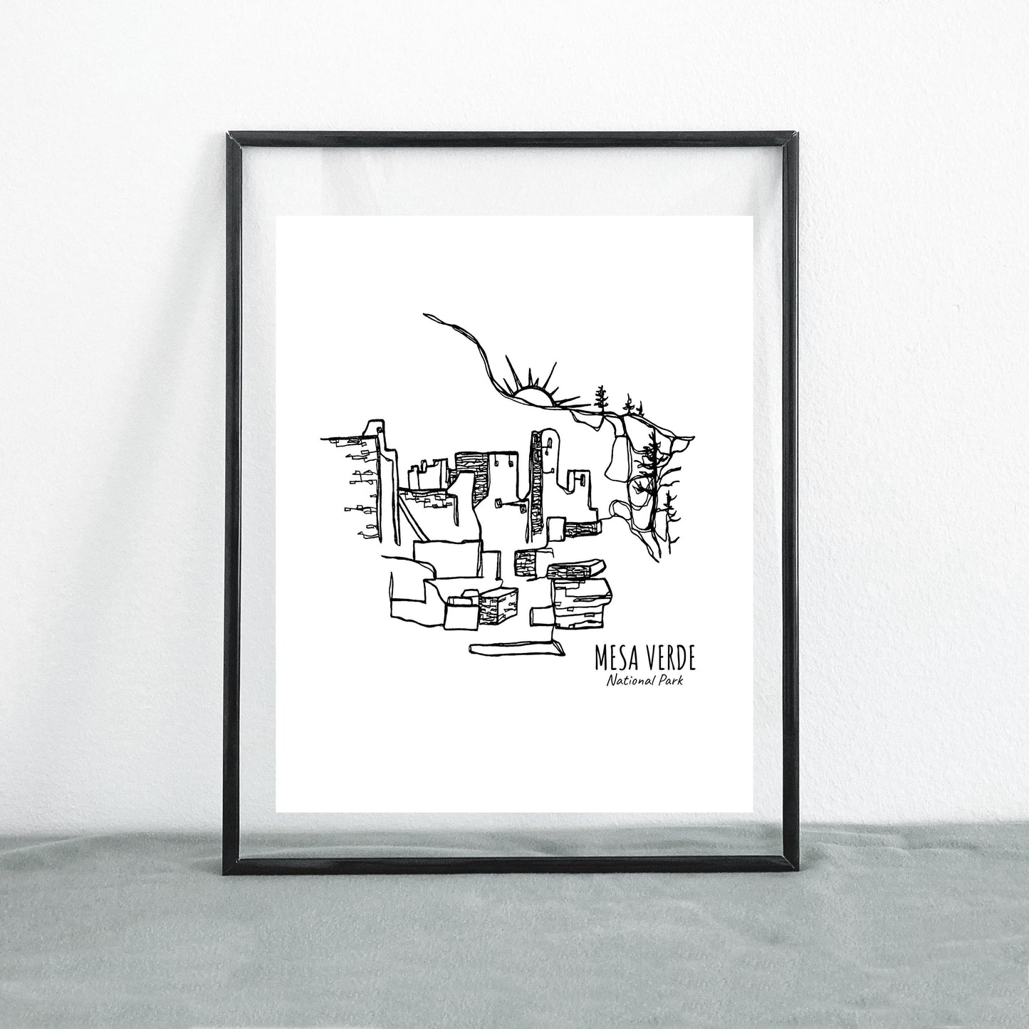 Mesa Verde National Park, Colorado Continuous Line Print
