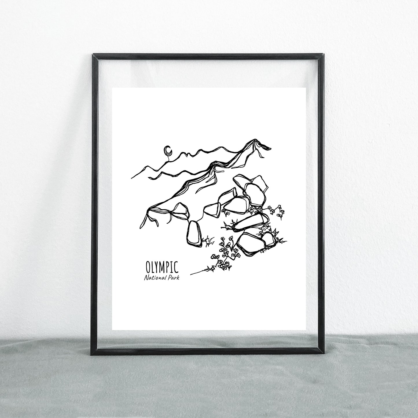 Olympic National Park, Washington Continuous Line Print