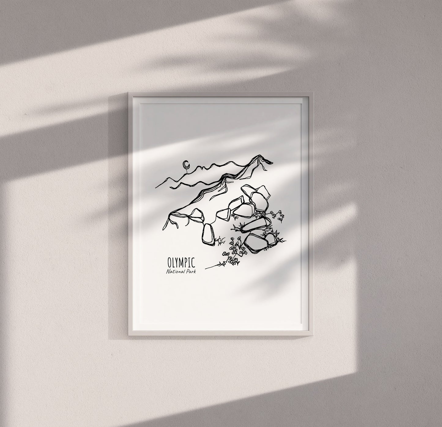 Olympic National Park, Washington Continuous Line Print