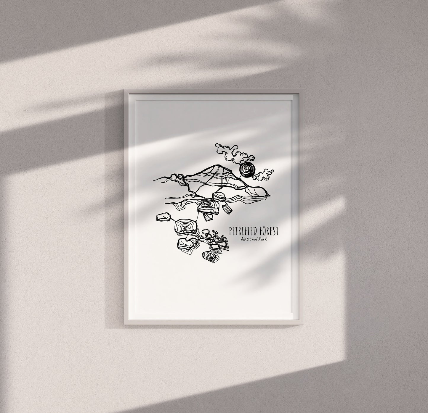 Petrified Forest National Park, Arizona Continuous Line Print