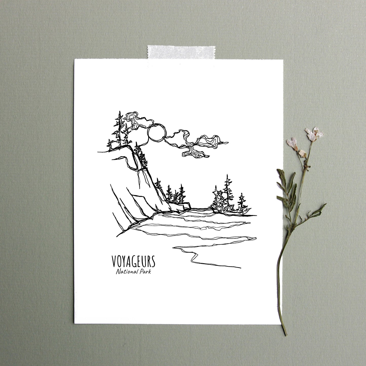 Voyageurs National Park, Minnesota Continuous Line Print
