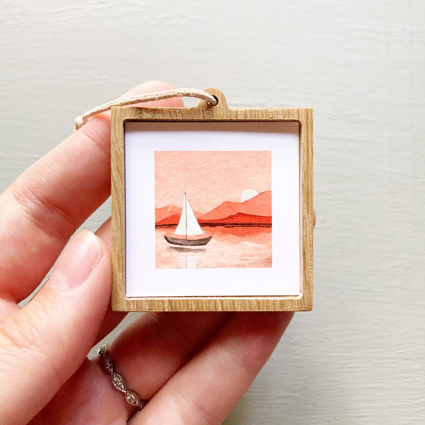 Mini 1" Sailing Boat Watercolor Print