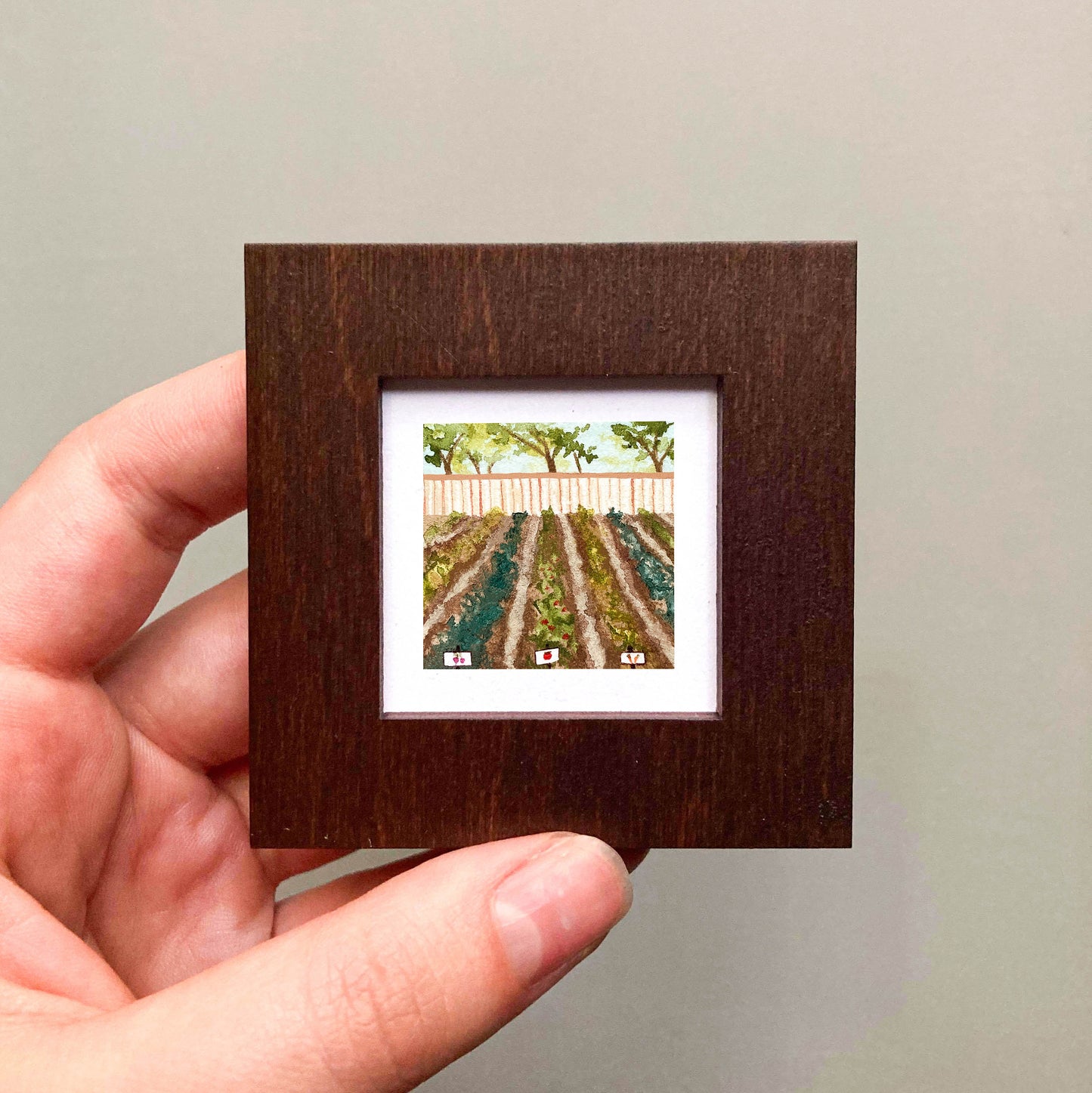 Mini 1" Vegetable Garden Watercolor Print