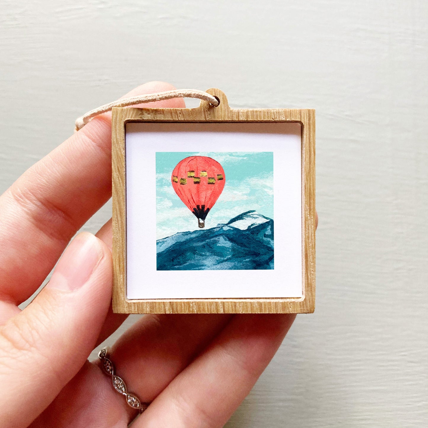 Mini 1" Hot Air Balloon Watercolor Print