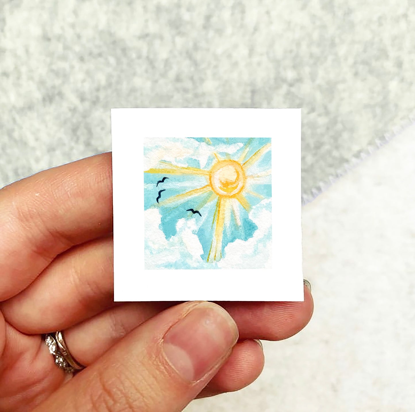 Mini 1" Sunshine Watercolor Print