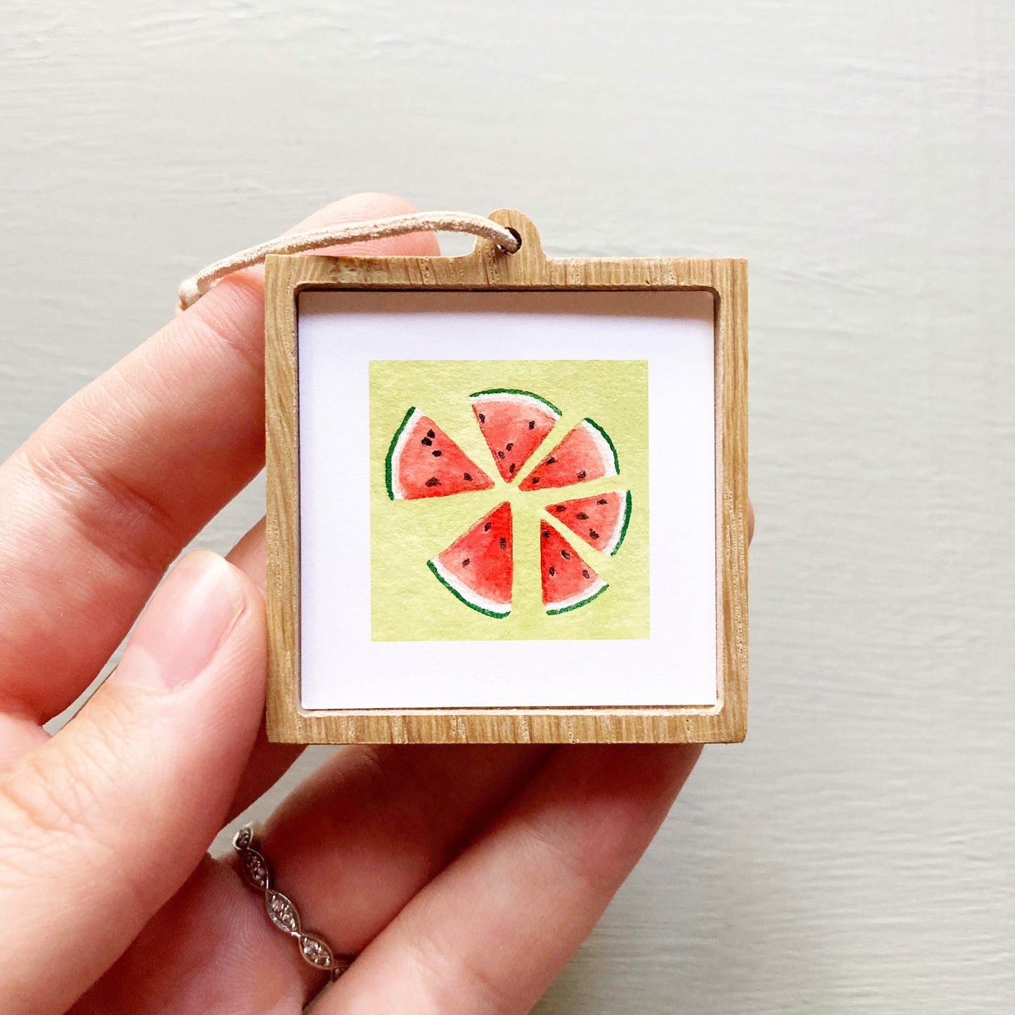 Mini 1" Watermelon Watercolor Print