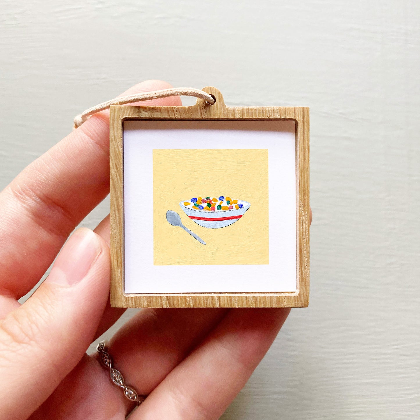 Mini 1" Cereal and Milk Gouache Art Print