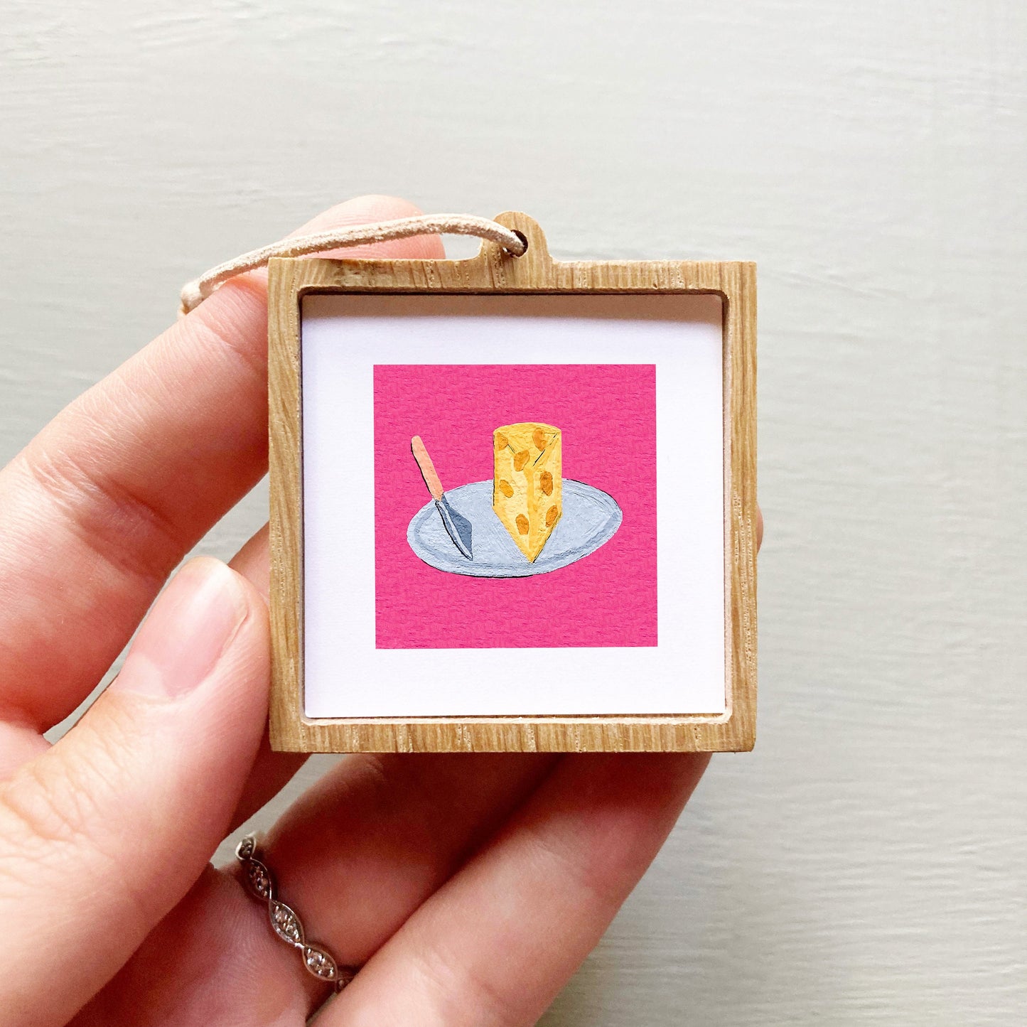Mini 1" Swiss Cheese Gouache Art Print