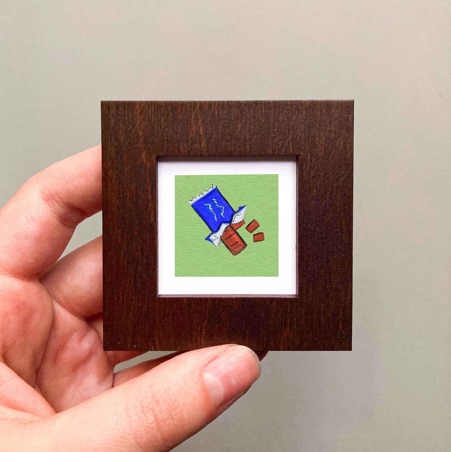 Mini 1" Chocolate Bar Gouache Art Print