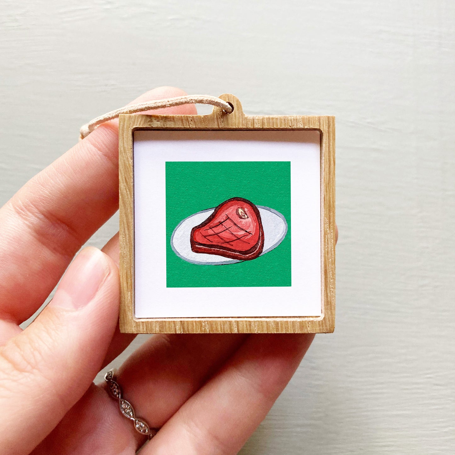 Mini 1" Steak Gouache Art Print